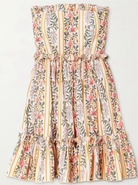Agua by Agua Bendita Rosa Floral Strapless Mini Dress XS